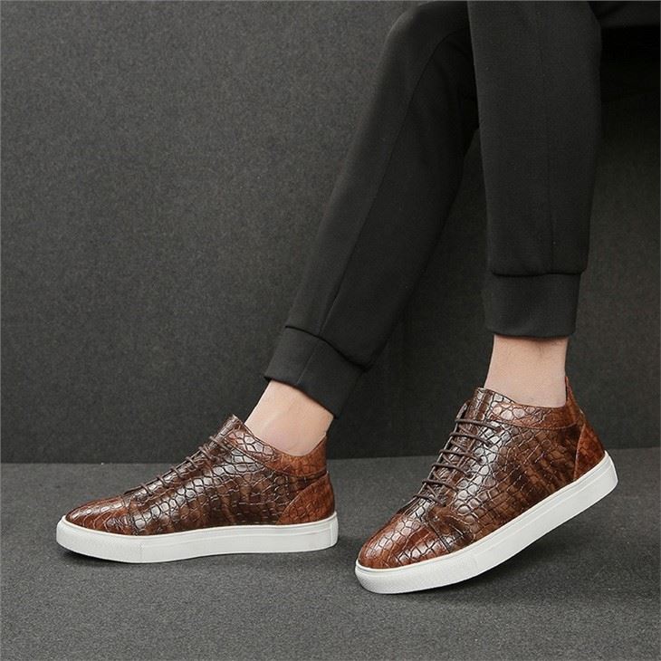 PU Leather Men Casual Walking Shoes