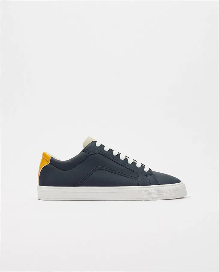 Navy Blue Upper With Rubber Soles Men's Casual Sneakers suppliers