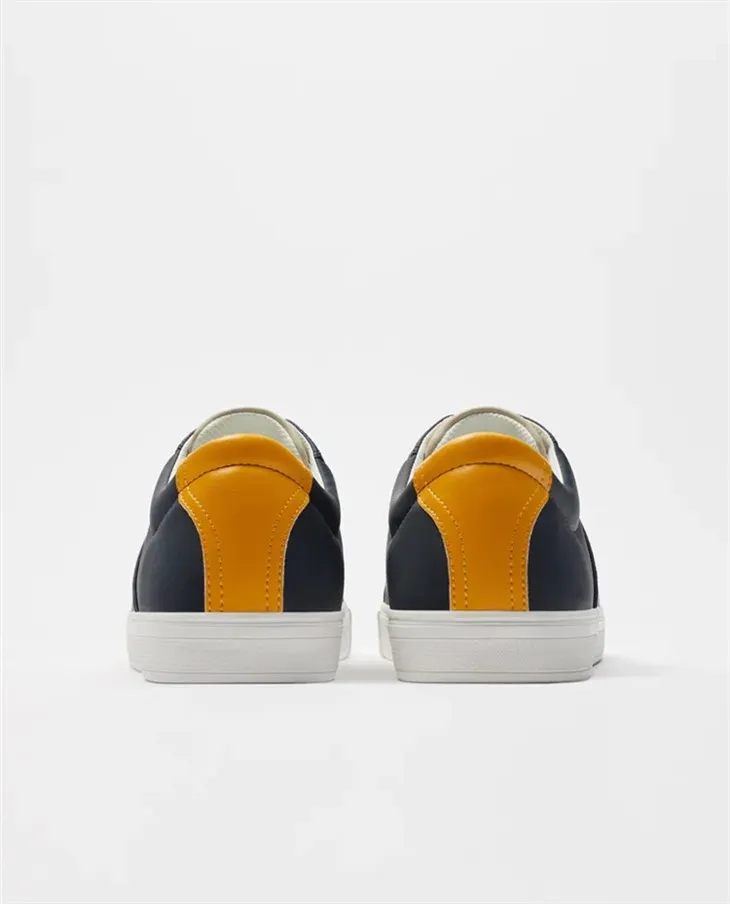 Navy Blue Upper With Rubber Soles Men's Casual Sneakers high quality