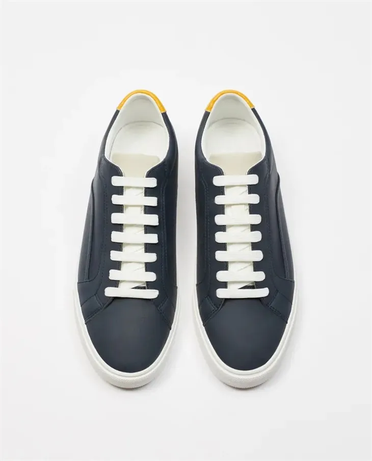 Navy Blue Upper With Rubber Soles Men's Casual Sneakers factory