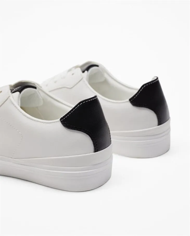 New Flat Minimalist Style Men's White Sneakers price