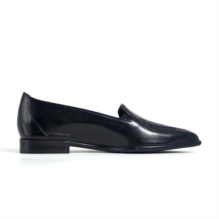 Elegant Pointed Black Leather Stitched Loafers best