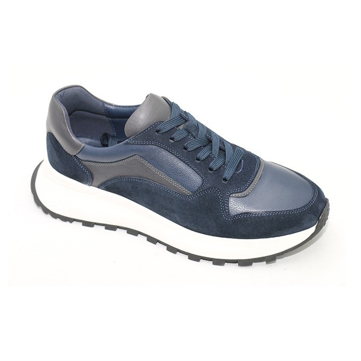 Premium OEM Navy Trainer Factory: Genuine Suede & Nappa Leather Panel Construction With High-Rebound EVA Midsole | From Sketch To Reality