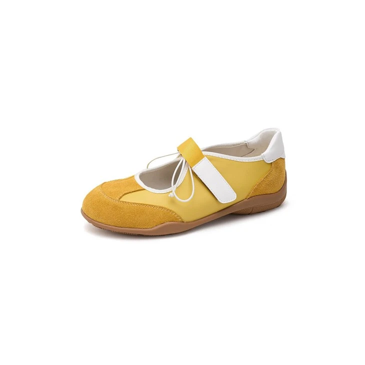 Black White Yellow Mary Jane Ballet Shoes factory