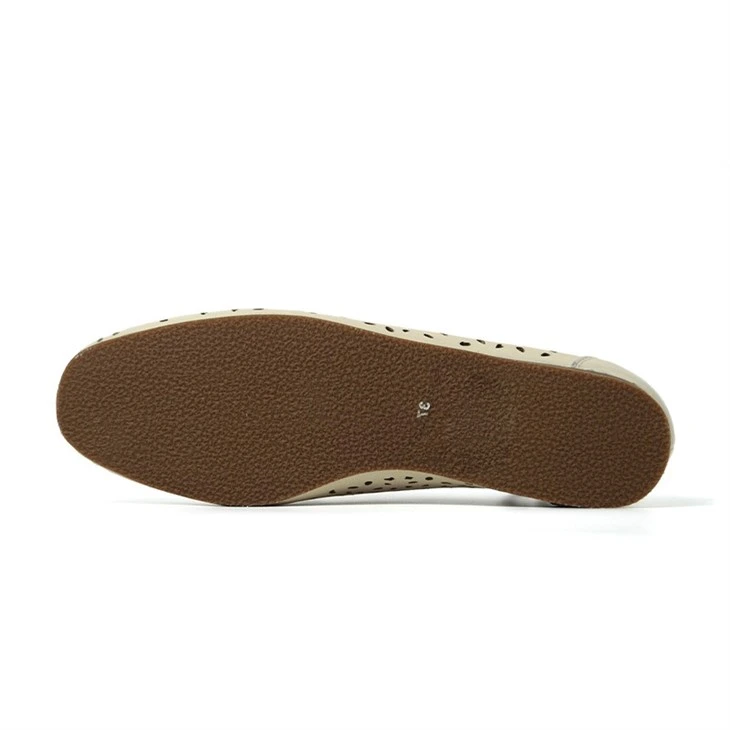Chic Cream Perforated Lace-up Daily Flats price