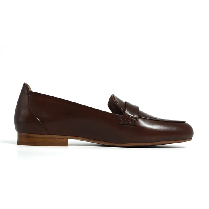 Elegant Dark Brown Leather Ring Buckle Loafers best