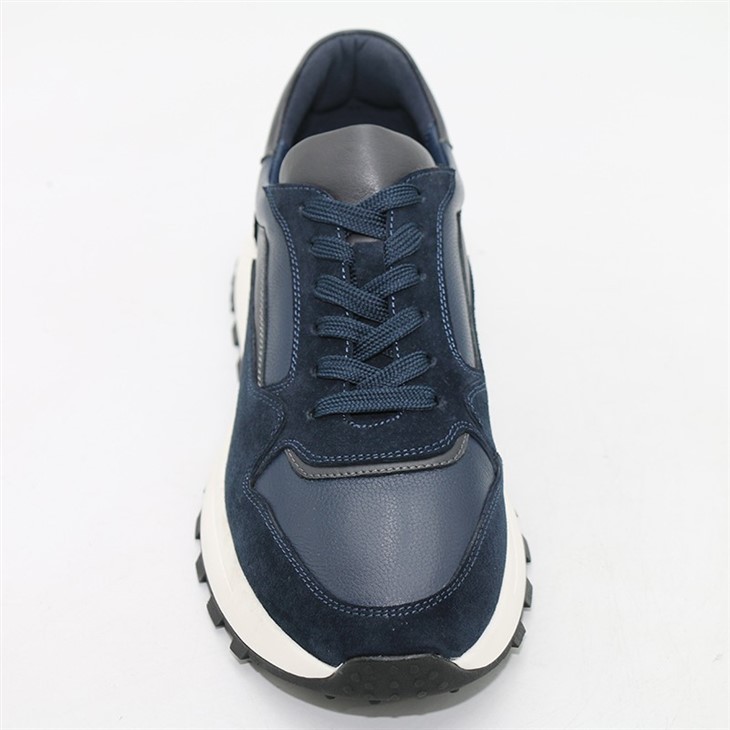 Premium OEM Navy Trainer Factory: Genuine Suede & Nappa Leather Panel Construction With High-Rebound EVA Midsole | From Sketch To Reality best