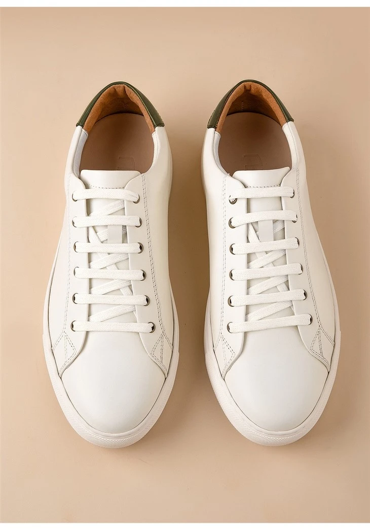 Genuine Leather Rubber Sole Breathable Men Sneakers
