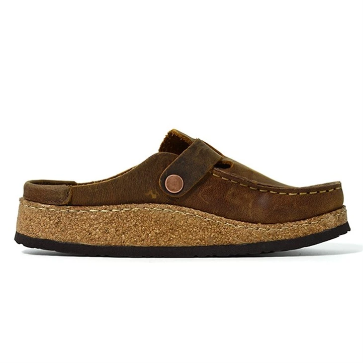 Men's Cork Sole Buckle Mule best