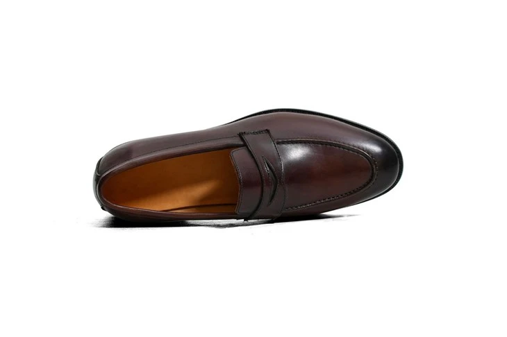 Men's Oxblood Penny Loafers OEM factory
