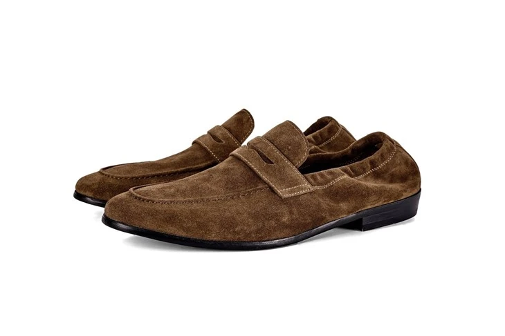 Men's Suede Penny Loafers