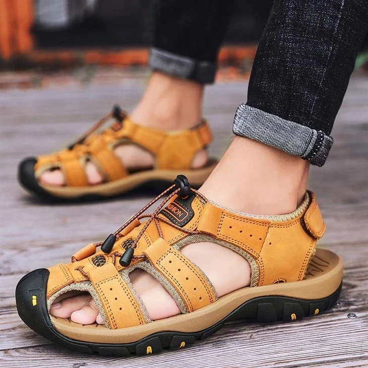 Outdoor Summer Men Leather Sandals (4)