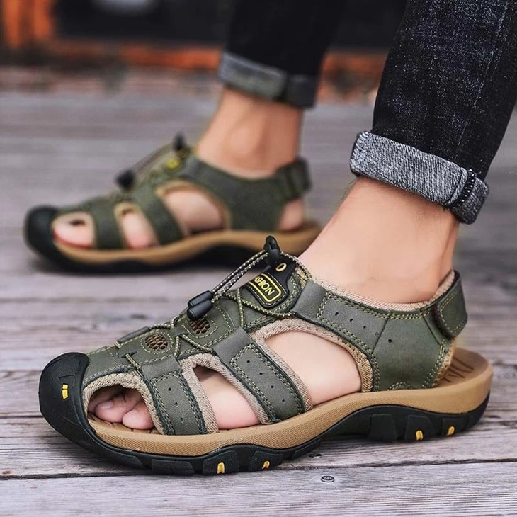 Outdoor Summer Men Leather Sandals (2)