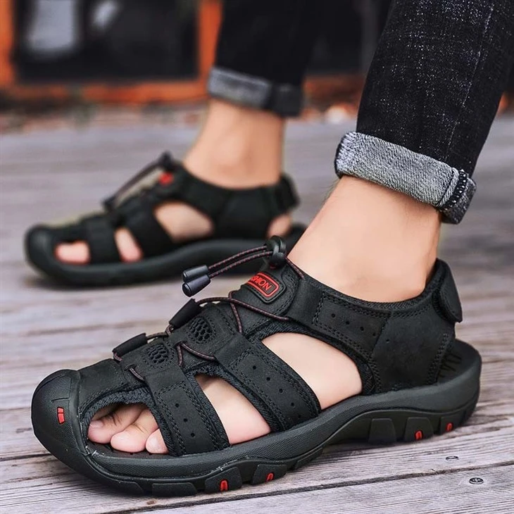 Outdoor Summer Men Leather Sandals (3)