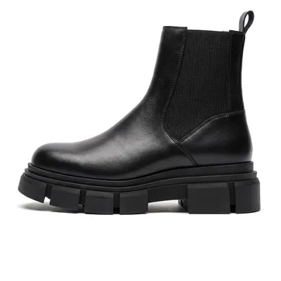 Bio Vegan Leather Chelsea Style Platform Ankle Boots