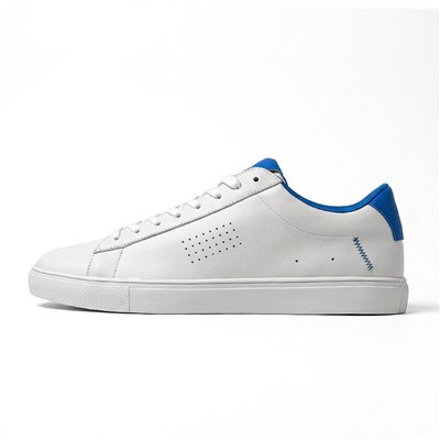 Fashionable White Leather Shoes Men's Sneakers Stylish