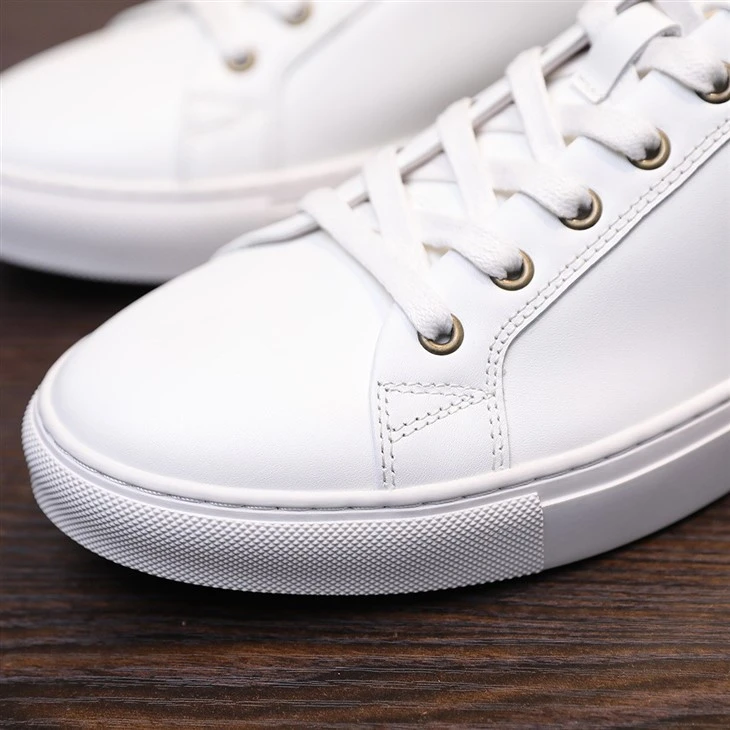 Premium Genuine Leather Men White Shoes