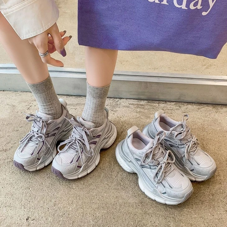 product-1-1 Chunky platform sneakers on foot with a second pair alongside