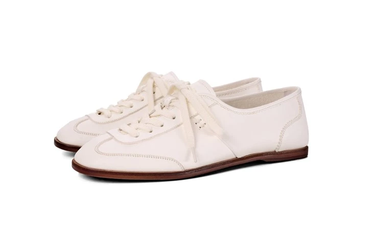 Retro Bowling-Style Leather Trainers factory