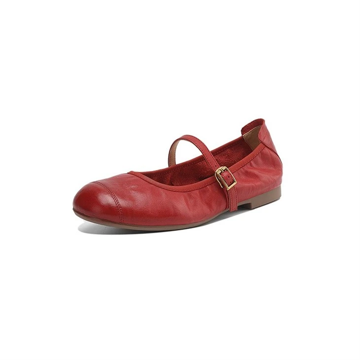 Segmented Stitching Foldable Back Ballet Mary Jane Flats suppliers