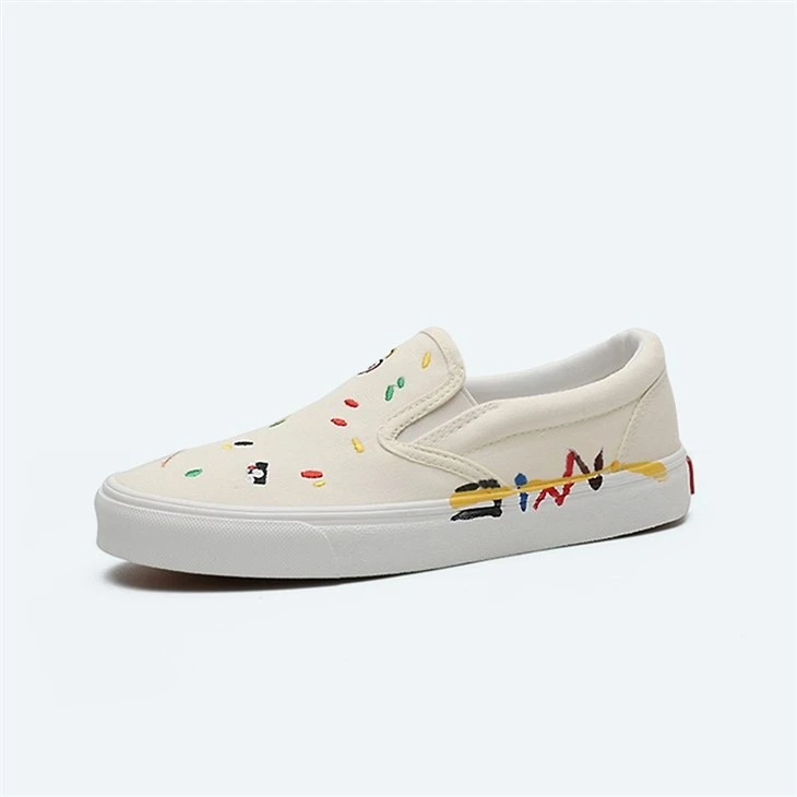 Slip On Canvas Shoes Rubber Sole For Women