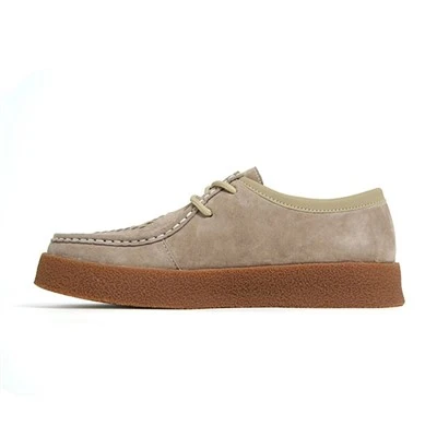 Beige Suede Wallabee Moccasin Crepe Sole Casual Shoes
