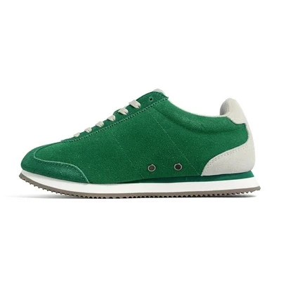 Green Retro Suede Casual Sneakers Shoes