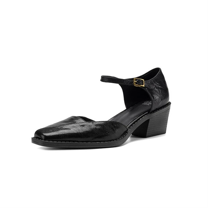 Soft Sheepskin Hollow Cutout Mary Jane Dating Shoes suppliers