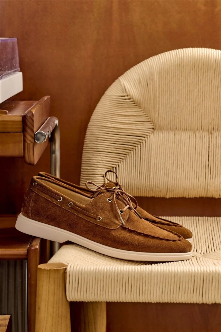 Suede Boat Shoes With Chunky White Sole best
