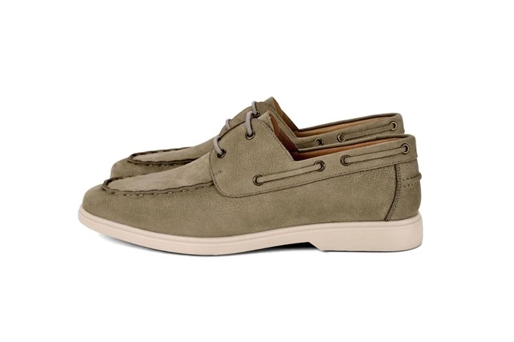 Suede Boat Shoes With Chunky White Sole high quality