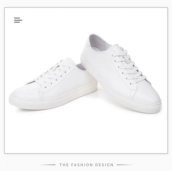 White Casual Luxury Leather Sneaker high quality