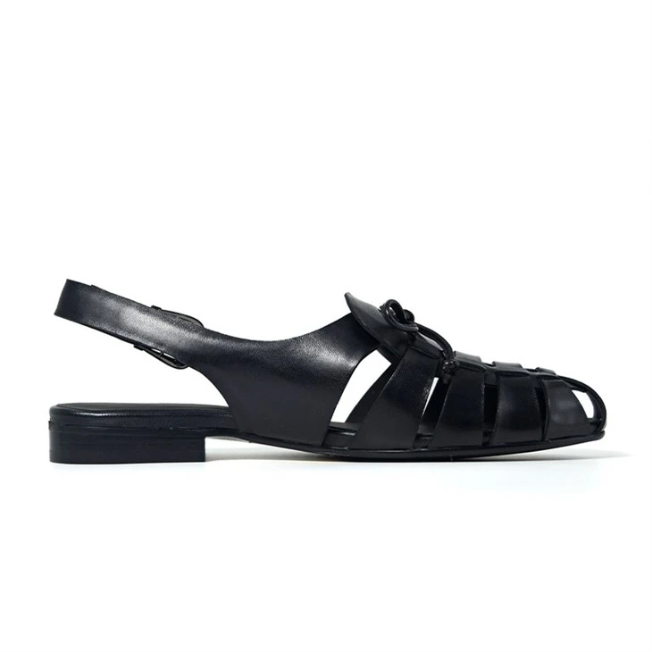Woven Black Leather Mary Jane Bow Flats best